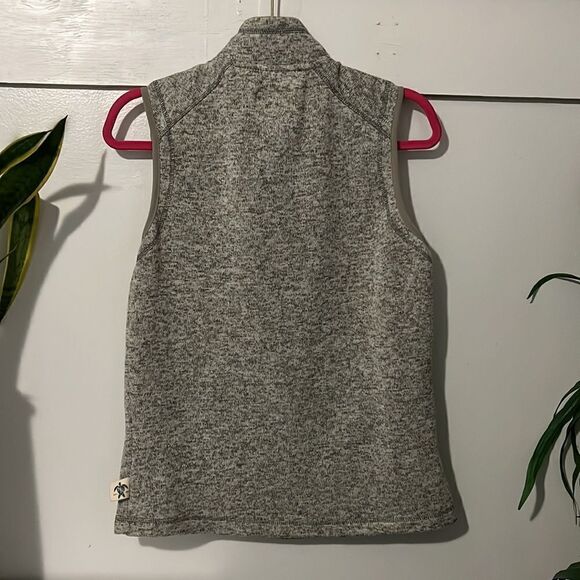 Simply Southern Fleece Full Zip Sweater Vest Size Small “M” Monogram - Picture 2 of 6